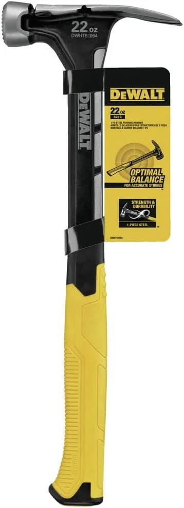 Dewalt 22 Oz. One-Piece Steel Milled Face Hammer