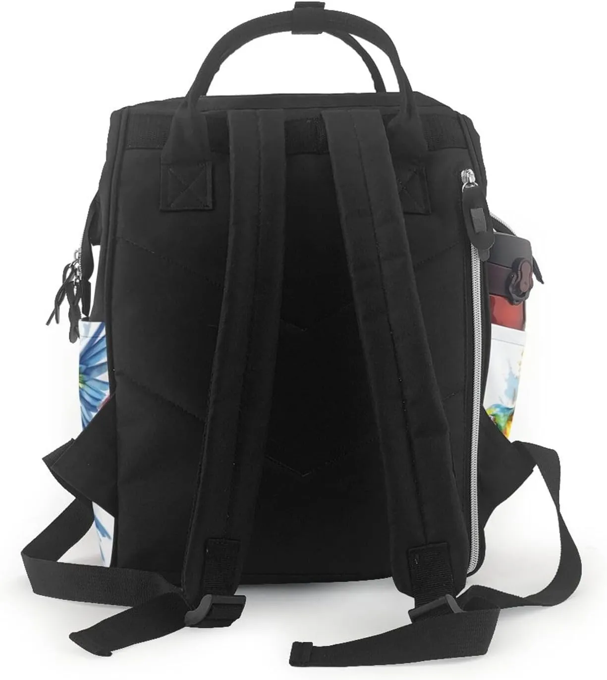 Diaper Bag Nappy Backpack Baby Bag Black and white tiger Mummy Backpack Multifunction Changing Bags for Travel, Flying Parrot, One Size