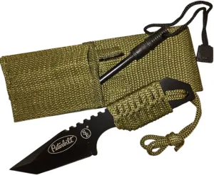Diesel Power Plus Peterbilt 7" pocket knife black/olive stainless para chord w/safety firestarter