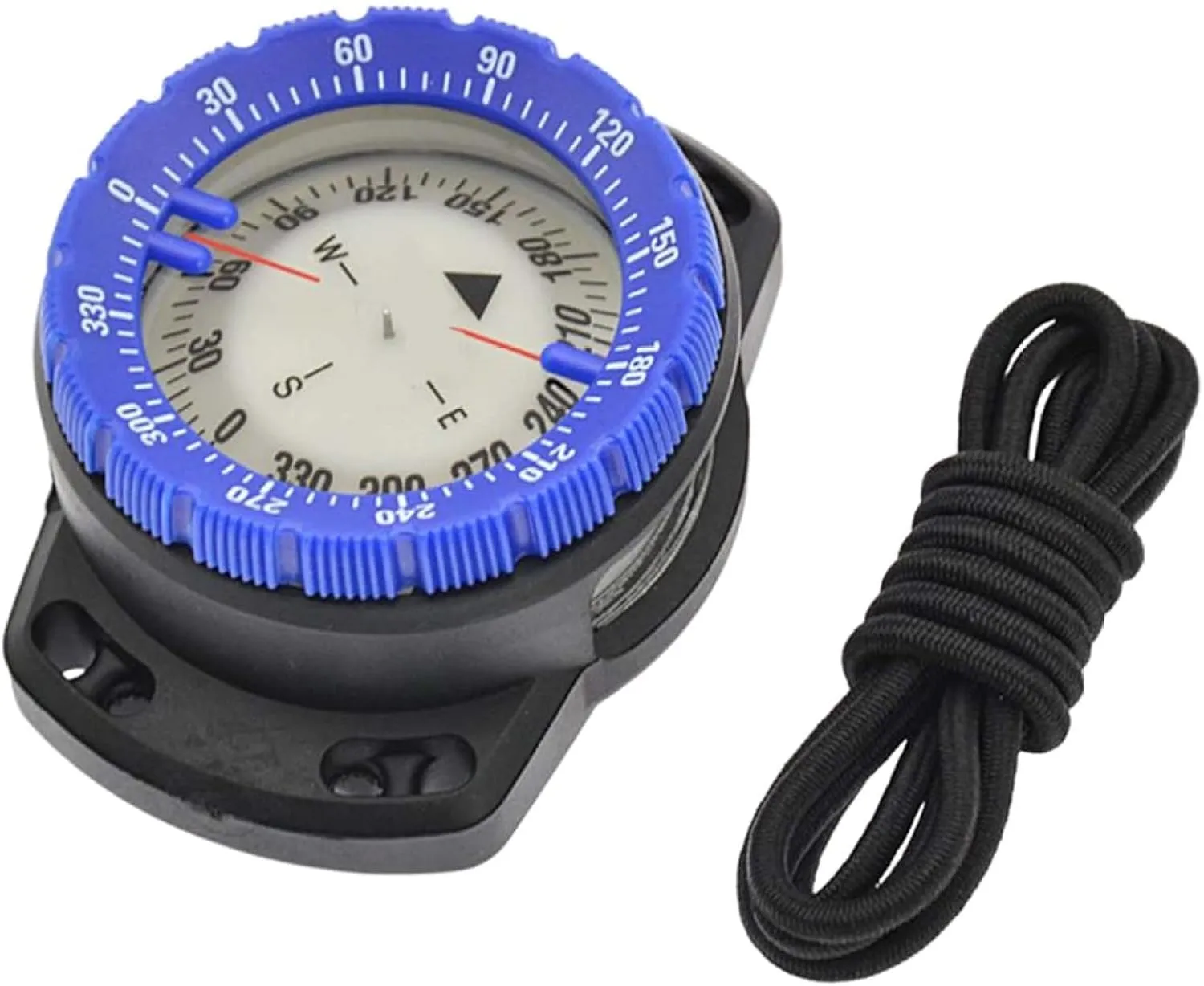 Dive Compass Surfing Luminous Underwater 50m Wrist Compass Night Vision Waterproof Navigation Compass with Bungee Gray Guide