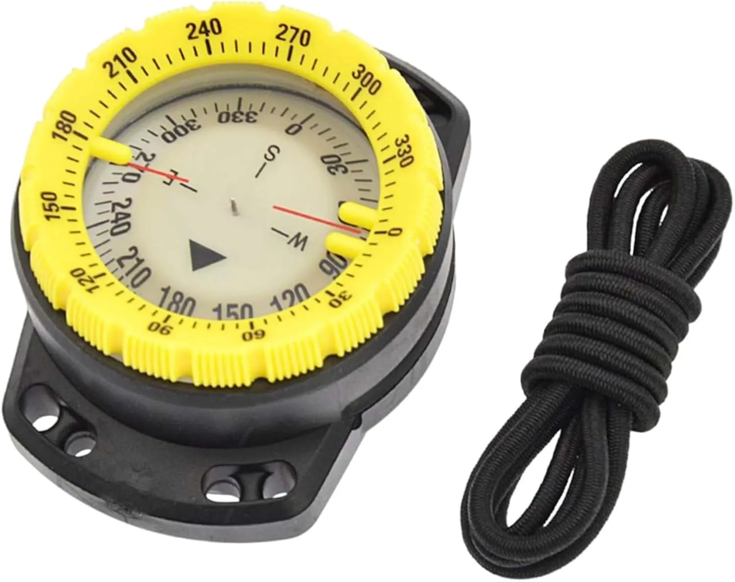 Dive Compass Surfing Luminous Underwater 50m Wrist Compass Night Vision Waterproof Navigation Compass with Bungee Wrist Compass Watch Band Compass Diving Compass Compass