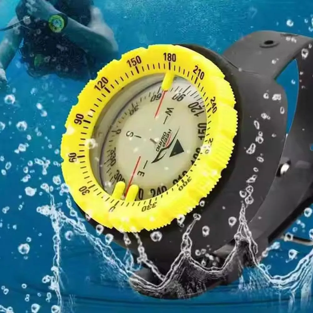 Dive Compass,2025 New Professional Waterproof Dive Wrist Compass with TPU Band, Waterproof Diving Compass Underwater Wrist Compass for Underwater Diving, Sailing, Camping, Kayaking, Hiking