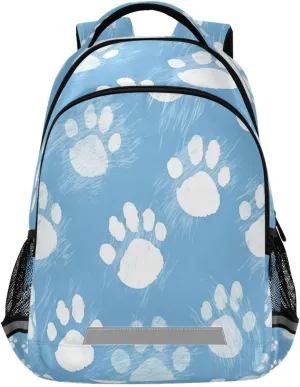 Dog Paw Prints Design Waterproof Backpack - Casual Outdoor Sports Daypack with Ergonomic Shoulder Straps#225