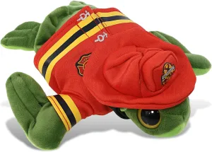 DolliBu Big Eye Sea Turtle Firefighter Stuffed Animal with Name Personalization - Super Soft Turtle with Red Fireman Costume Outfit and Fireman Hat, Fire Fighter Doll Plush Toy for Kids - 8 Inch