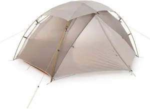 Dome Camping-Tents Portable Waterproof Tents Ventilated Mesh Windows Windproof Family Tent for All Seasons Grey