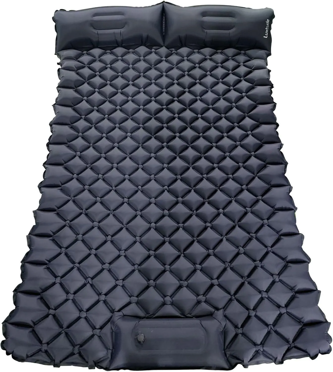 Double Camping Sleeping Pad - Ultralight Outdoor Travel Sleeping Pad, 40D Nylon Composite TPU Foot Inflatables Pad with Pillow, Suitable for Backpacking, Hiking, Travel, Tent, Portable Campin