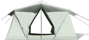 Double Layer Family Camping Tent 3-4 Person with 2 Mesh Doors Windows, Instant Cabin Tent for Hiking, Traveling Outdoor Use