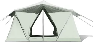 Double Layer Family Camping Tent with 2 Mesh Door 2 Mesh Windows Instant Cabin Tent 3-4 Person Extra Large Tent for Camping Hiking Traveling