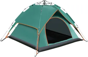 Double Layer Tent, 4 Person Camping Tent, Portable Waterproof Windproof Tent, Easy Setup for Family Camping Outdoor Hiking