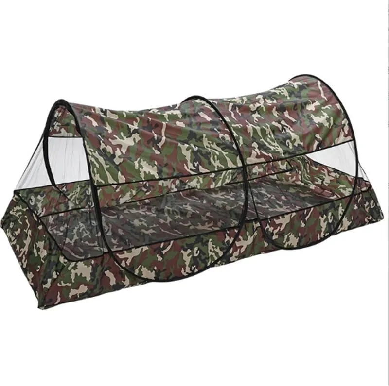 Double People Portable Instant Unfolded Mosquito Proof Tent, Camouflage Camping/Hiking Tent Without Installation, Lightweight Bottom Waterproof Design, Suitable for Outdoor Travel and Backpacks ﻿