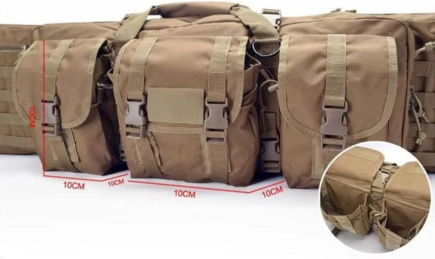 Double Rifle Case Soft Bag 37" 42" 47'' 55”Gun Case Tactical for Rifle, Lockable Zippers, and Shoulder Sling for Outdoor Hunting Shooting, Gun Case Storage & Transportation