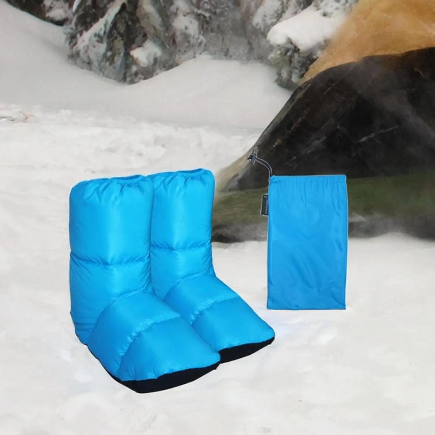 Down Booties Warm Socks Sleeping Sock Ultralight Cozy Foot Down Slippers Down Booties for Outdoor Indoor Camping Backpacking