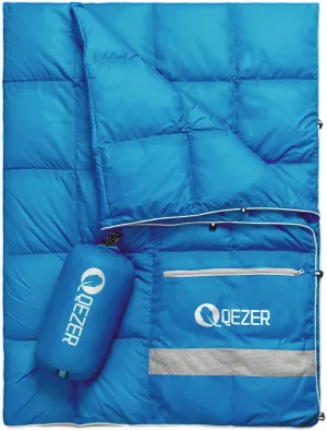 Down Camping Blanket Packable,600 Fill Power，Multi-Purpose Warm Camping Quilt for Outdoor Camping, Backpacking, and Hiking, 73x53 inches.