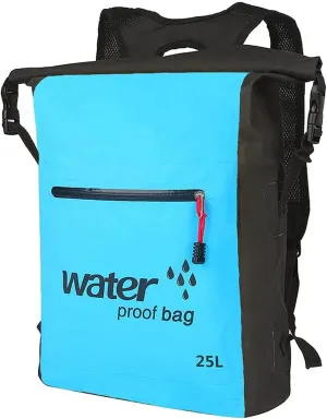 Dry Bag Rucksack Waterproof Multifunctional Bag for Canoeing, Kayak, Rafting, Skiing, Fishing, Camping, Beach, Sailing, Water Sports (Blue)