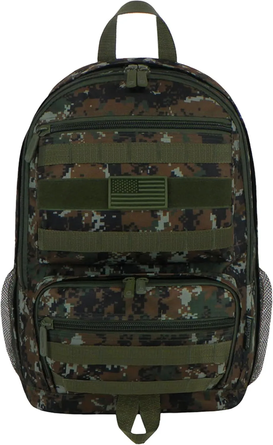 East West U.S.A 19-inch Tactical Molle Sport Military Assault Rucksacks Hiking Trekking Bag (Green Camo)