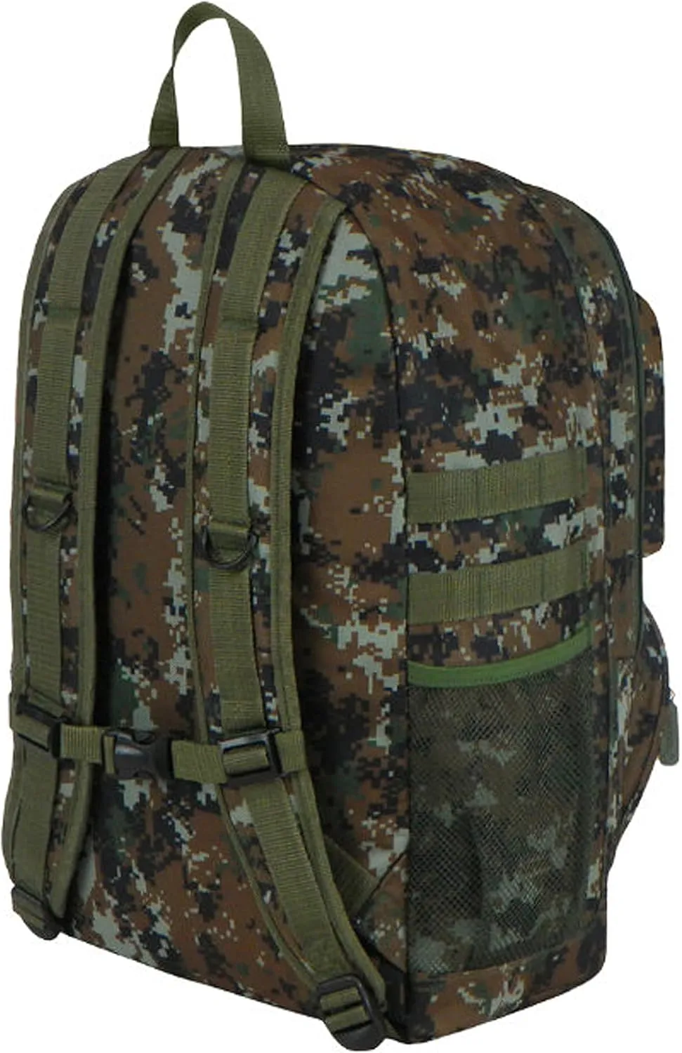 East West U.S.A 19-inch Tactical Molle Sport Military Assault Rucksacks Hiking Trekking Bag (Green Camo)