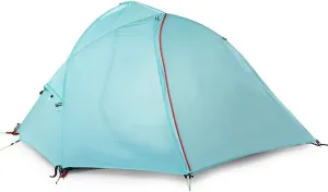 Easy to Assemble Single People Outdoor Tent Double Layer Waterproof 3 Season Ultralight Camping Tent Blue