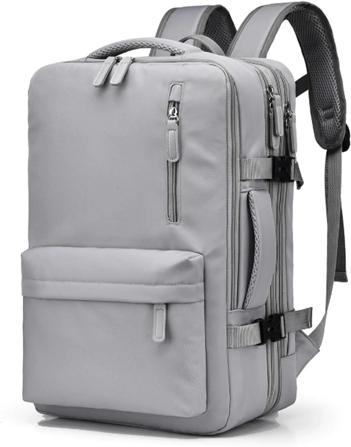 Easypacker Travel Backpack, Waterproof with Shoe Compartment & USB Hole, 180° Open and Expandable Design (Gray)