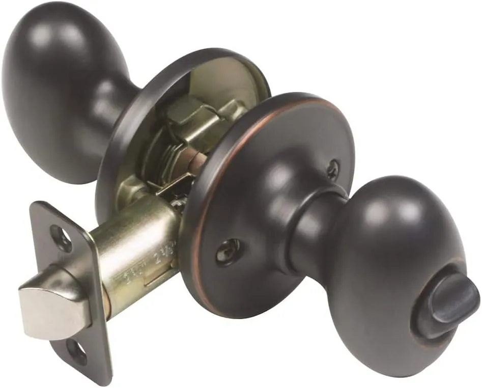 Egg Privacy Door Knob for Bedrooms and Bathrooms, Fits Standard Doors, Oil Rubbed Bronze – Design House, 750588