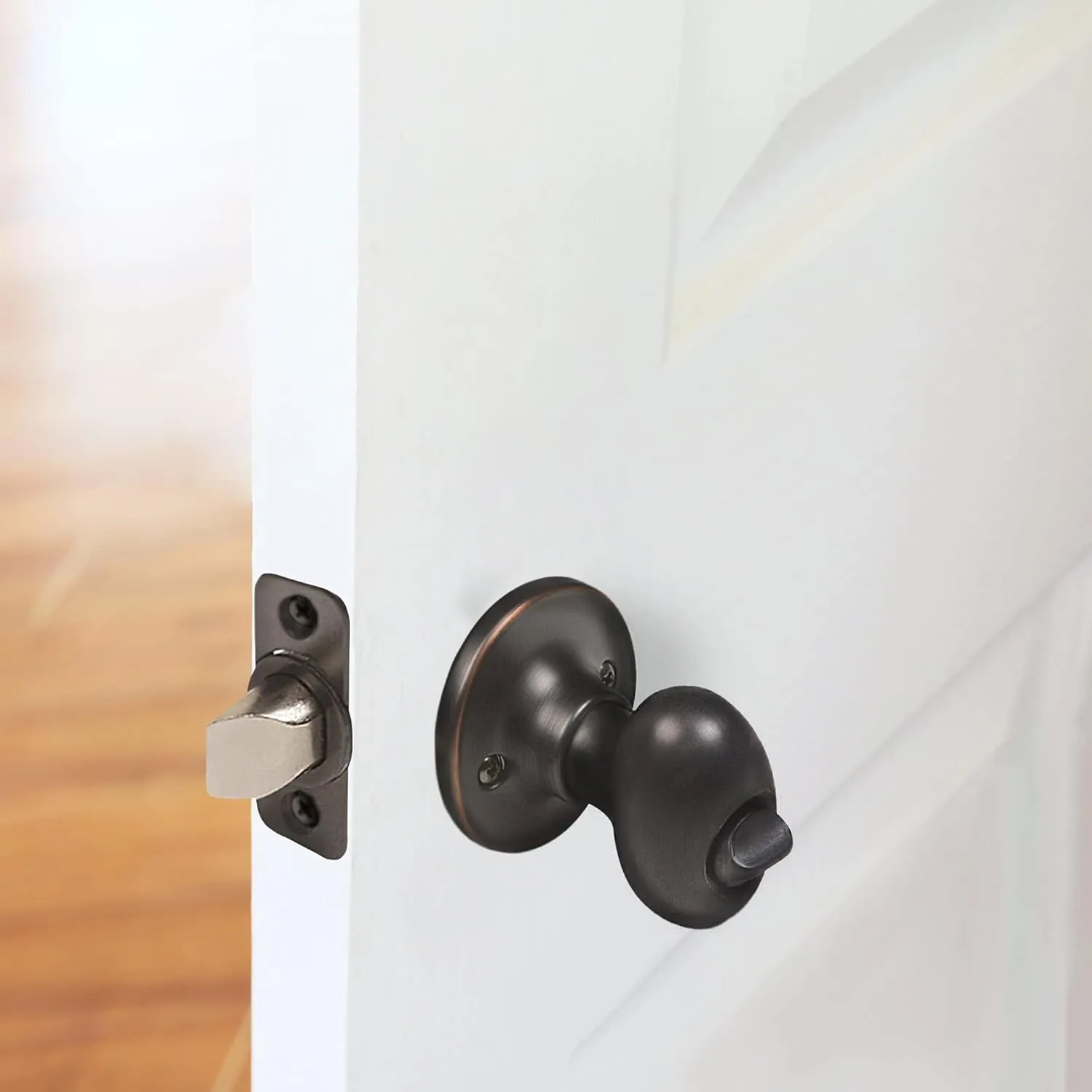 Egg Privacy Door Knob for Bedrooms and Bathrooms, Fits Standard Doors, Oil Rubbed Bronze – Design House, 750588