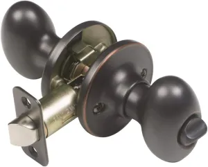 Egg Privacy Door Knob for Bedrooms and Bathrooms, Fits Standard Doors, Oil Rubbed Bronze – Design House, 750588