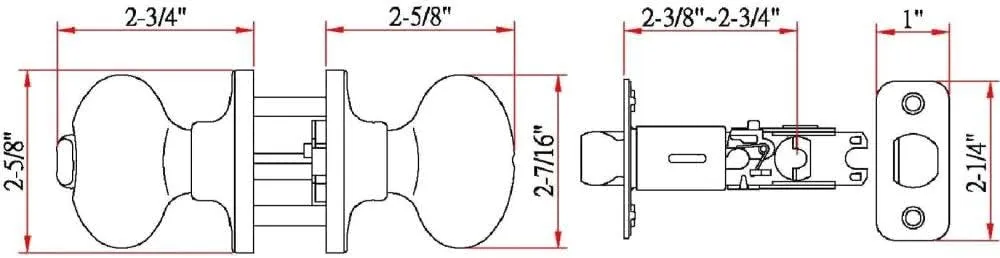 Egg Privacy Door Knob for Bedrooms and Bathrooms, Fits Standard Doors, Oil Rubbed Bronze – Design House, 750588