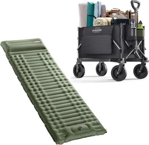 Elegear Self Inflating Sleeping Pad for Camping   Wagon Cart Foldable Collapsible Heavy Duty with 360° All-Terrain Wheels&Smallest Folding Design