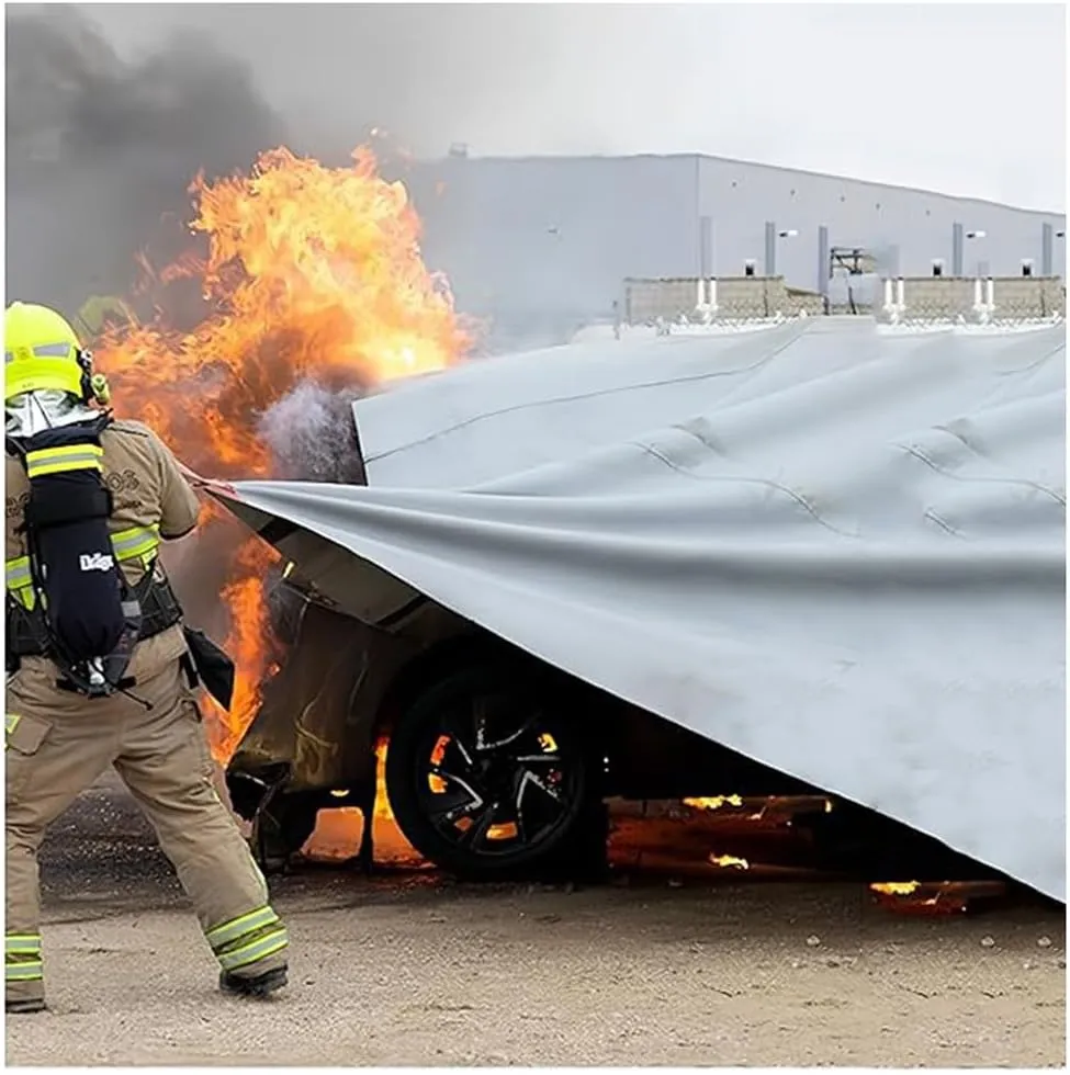 Emergency Fire Blanket, Flame Retardant Fire Extinguishing Cloth for House Camping Car Office Warehouse(26.3 * 32.9ft/8 * 10m)