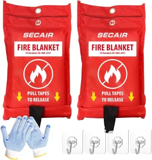 Emergency Fire Blanket for Home and Kitchen Fiberglass Fire Suppression Blanket Great for School Warehouse Camping Car Office Grill (4 Pack, 40 in X 40 in)