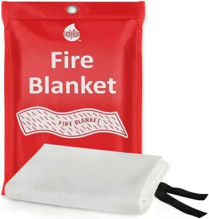 Emergency Fire Blanket for Kitchen, Home, Camping and Vehicles - Fiberglass Fire Flame Suppression Retardant Fireproof Fabric for Cars, Office, Warehouse Survival Safety.