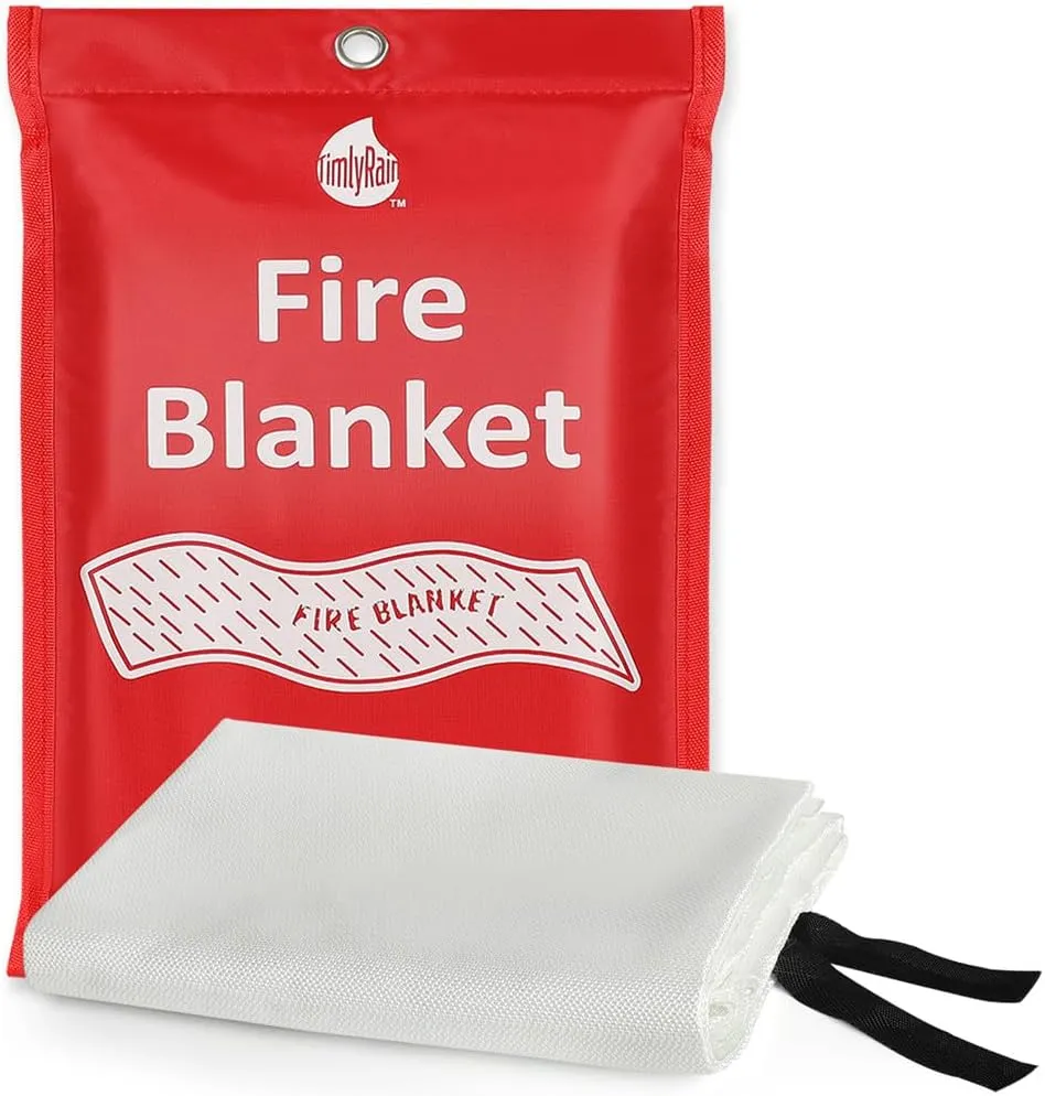 Emergency Fire Blanket for Kitchen, Home, Camping and Vehicles - Fiberglass Fire Flame Suppression Retardant Fireproof Fabric for Cars, Office, Warehouse Survival Safety.