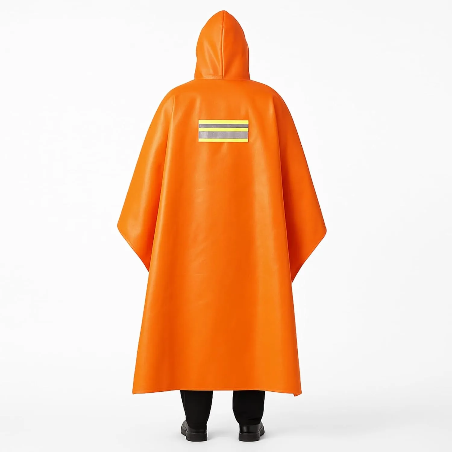 Emergency Fireproof Cloak with Hood Fire Escape Cloak, Sturdy Glass Fiber Double Sided Silicon Heat Insulation Fire Escape Hooded Cape with Luminous Strip for Adult