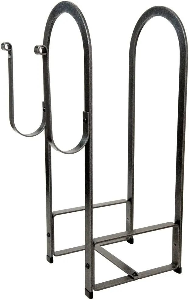 Enclume Fire Center Log Rack, Hammered Steel