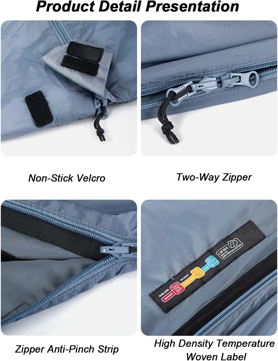 Envelope Sleeping Bag, Two Seasons Constant Temperature Sleeping Bag, Ultralight Portable Sleeping Bag Suitable for Outdoor Travel