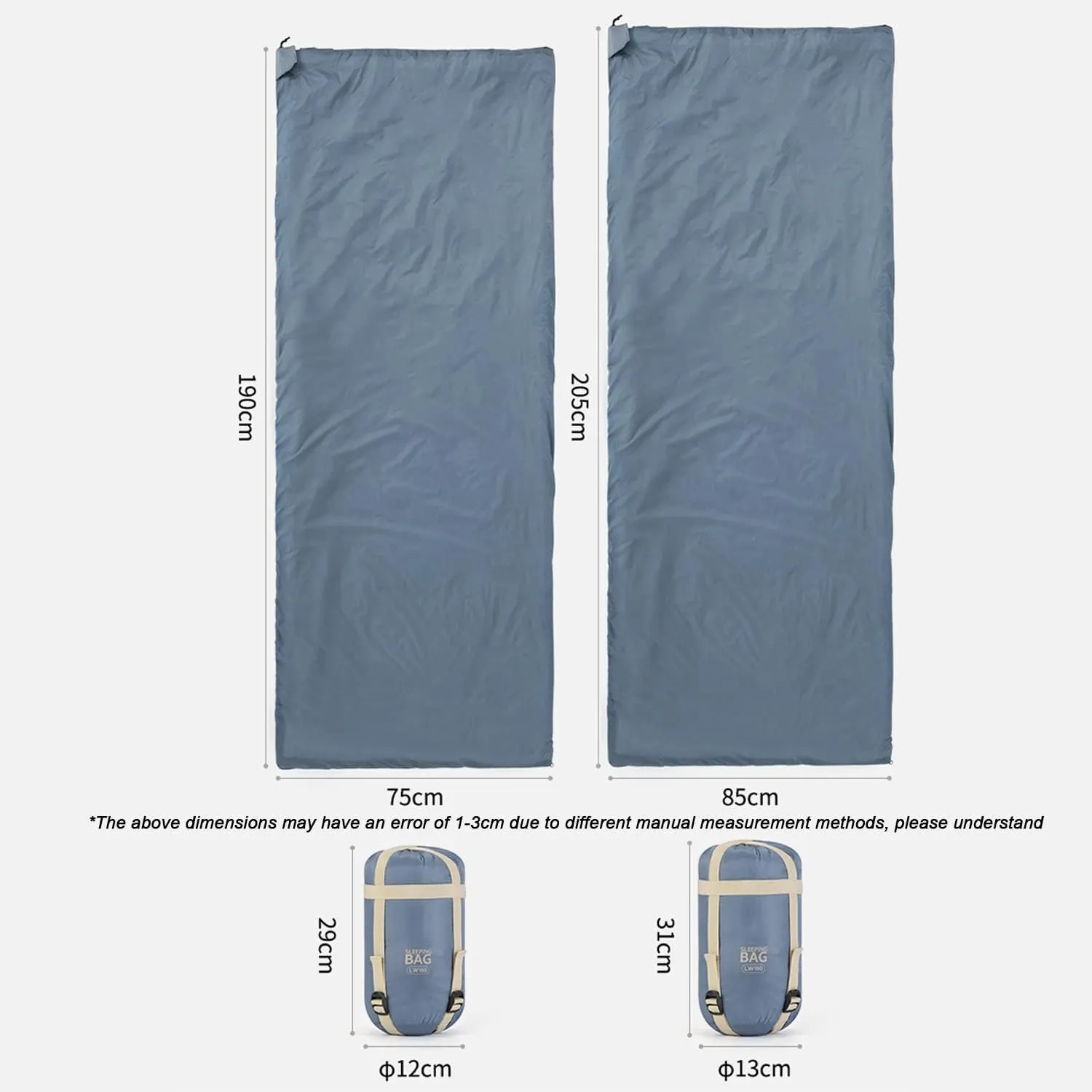 Envelope Sleeping Bag, Two Seasons Constant Temperature Sleeping Bag, Ultralight Portable Sleeping Bag Suitable for Outdoor Travel