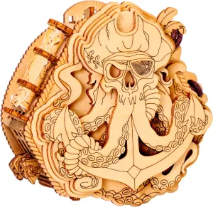 ESC WELT Blackbeard's Compass 3D Escape Room Puzzle Box - Brainteaser Money Box - Wooden Puzzle Game