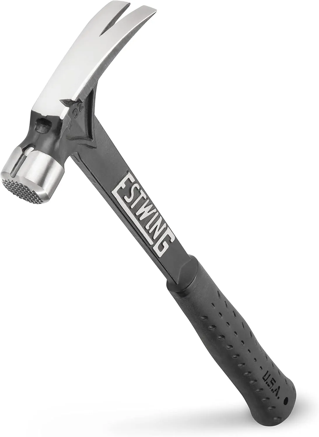 ESTWING Ultra Series Hammer - 15 oz Rip Claw Framing Hammer with Milled Face & Shock Reduction Grip - EB-15SM