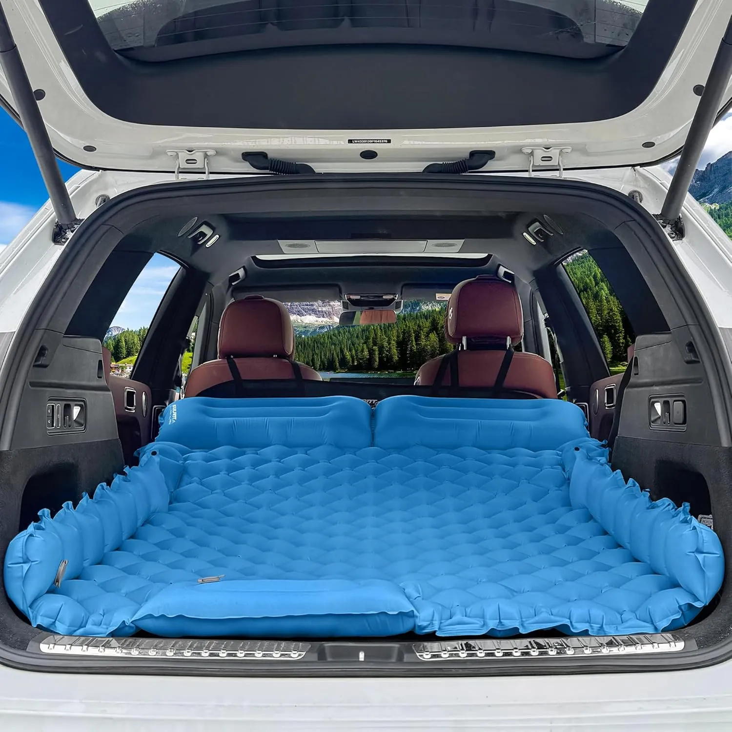 EULANT SUV Air Mattress for Car Camping and Travel,Inflatable Car Air Mattress with Pillow Built-in Foot Pump,Inflatable Thicken Air Bed for SUV,Trunk,MPV