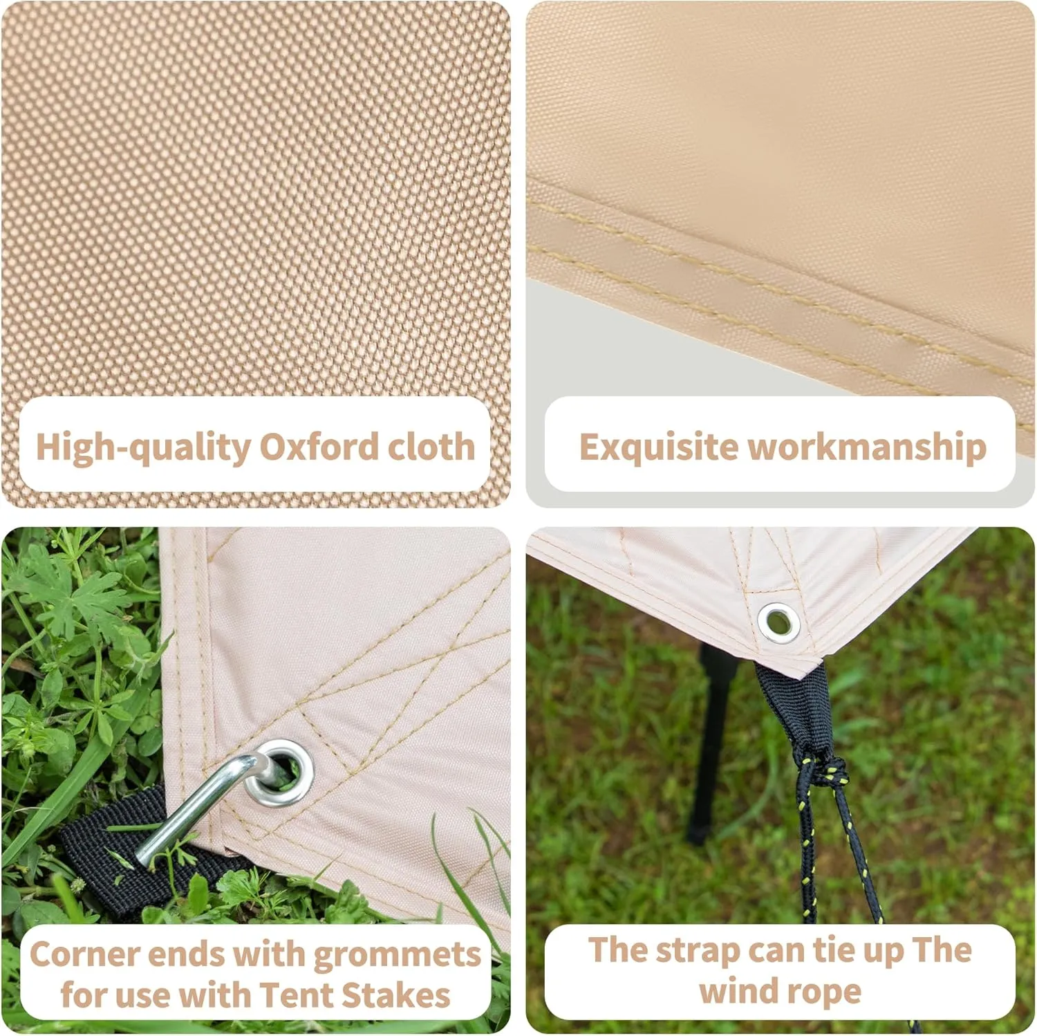 Eulant Waterproof Tent Footprint - 7.54ft X 8.53ft, Ideal for Camping, Hiking, Picnic & Backpacking