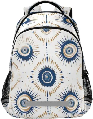 Evil Eye Design Waterproof Backpack - Casual Outdoor Sports Daypack with Ergonomic Shoulder Straps#113