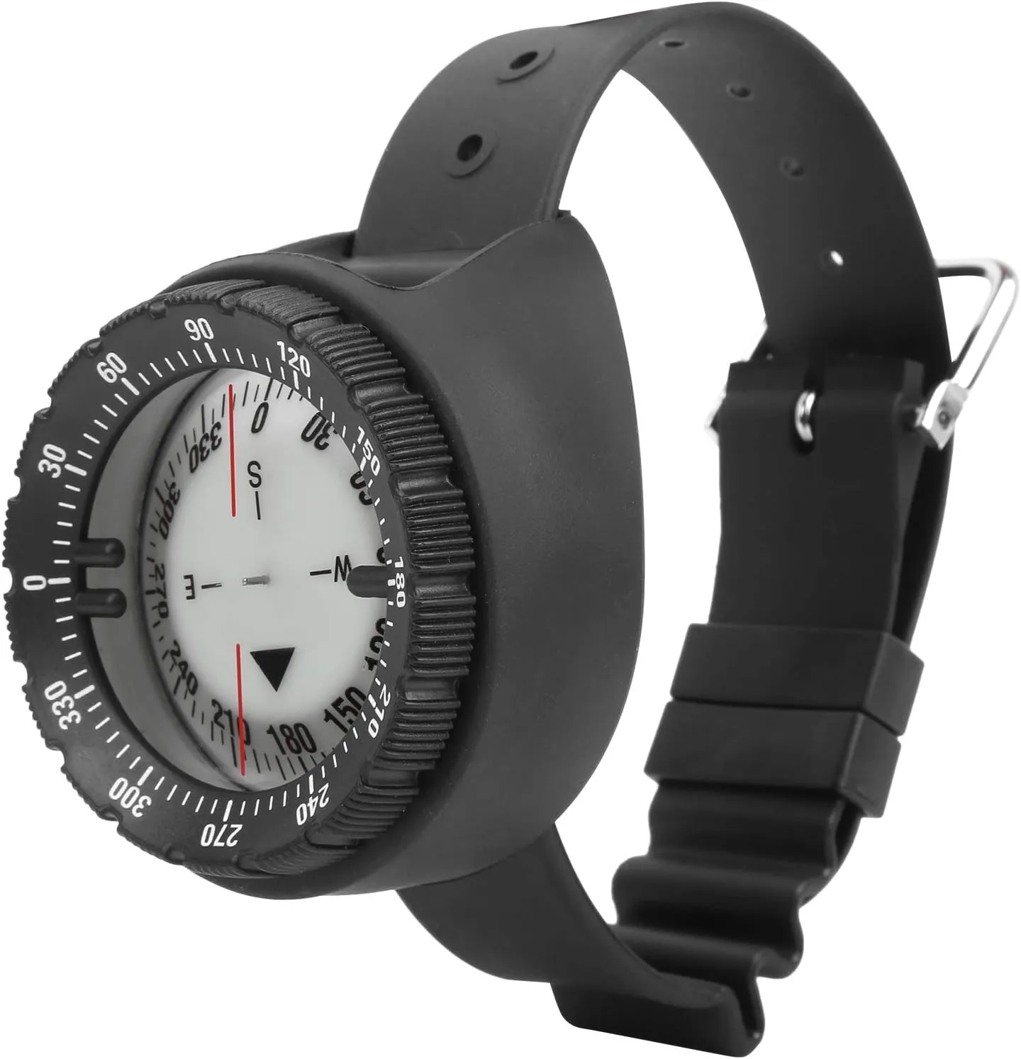 EVTSCAN Strong Magnet 50M Wrist Compass Waterproof Navigator Compass Underwater Luminous for Swimming