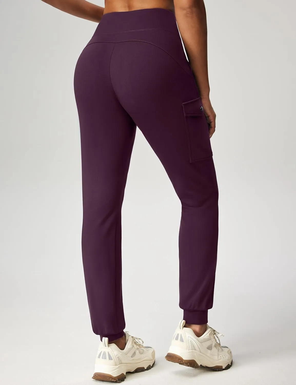 Ewedoos Fleece Lined Joggers Women Water Resistant Thermal Sweatpants High Waisted Hiking Cargo Pants with Pockets