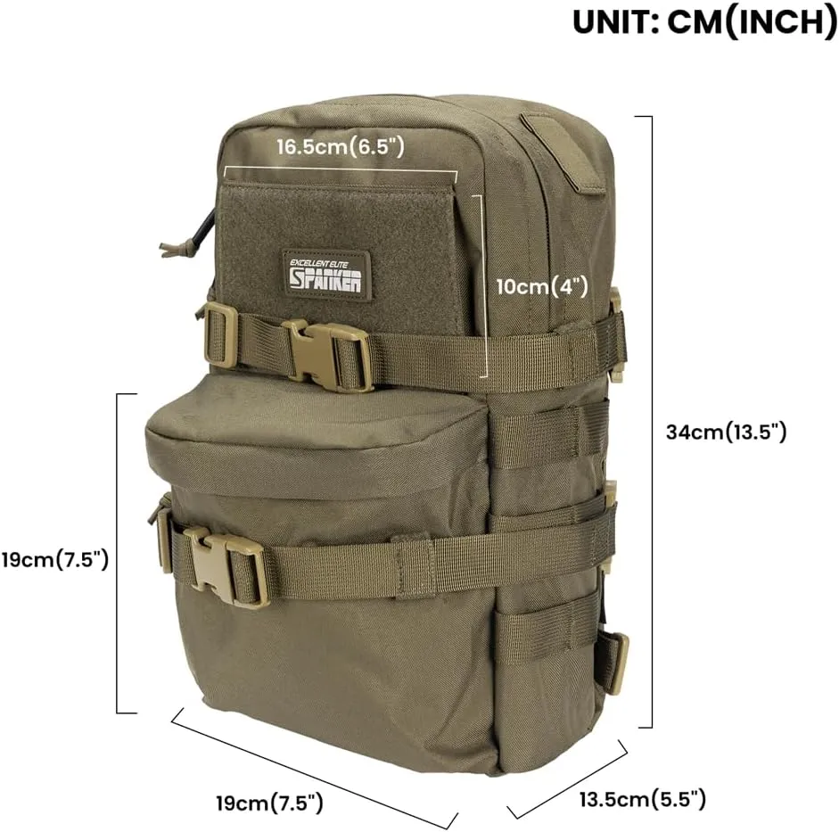 EXCELLENT ELITE SPANKER Tactical MOLLE Hydration Backpack Water Bladder Carrier Pack for Tactical Vest Backpack Plate Carrier
