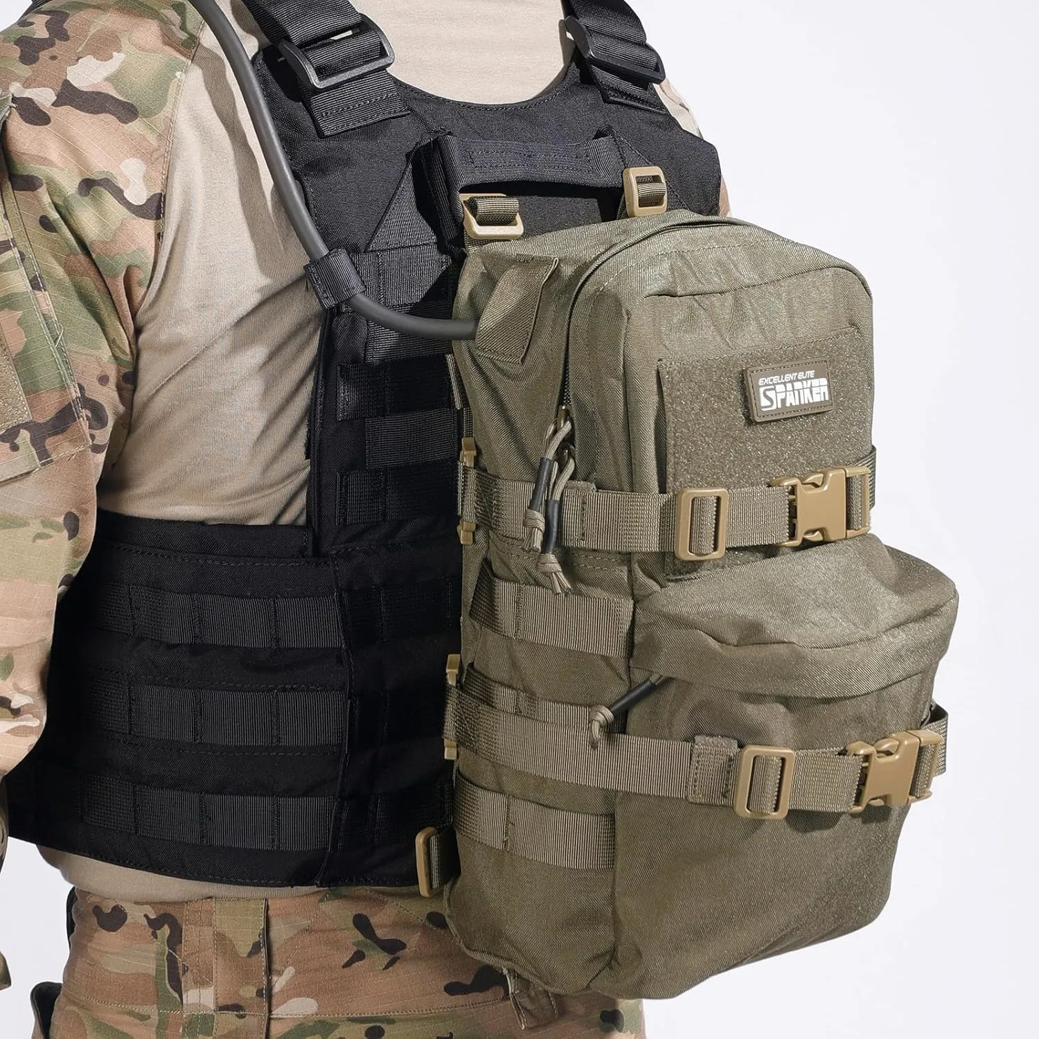 EXCELLENT ELITE SPANKER Tactical MOLLE Hydration Backpack Water Bladder Carrier Pack for Tactical Vest Backpack Plate Carrier
