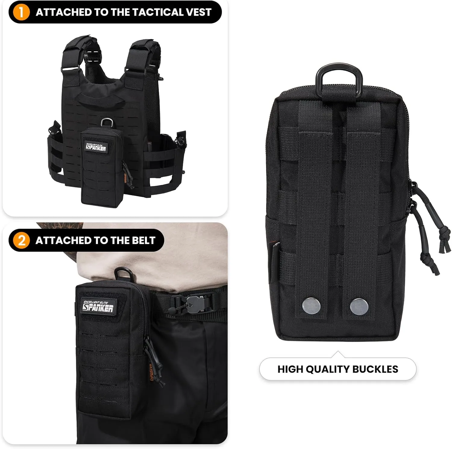 EXCELLENT ELITE SPANKER Tactical MOLLE Pouch EDC Utility Pouches Gadget Organizer Phone Holder Waist Bag Tool Pouch