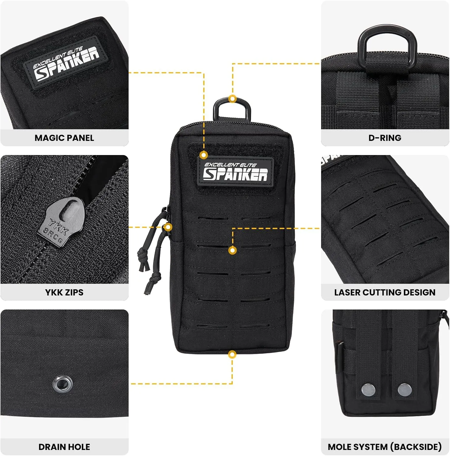 EXCELLENT ELITE SPANKER Tactical MOLLE Pouch EDC Utility Pouches Gadget Organizer Phone Holder Waist Bag Tool Pouch