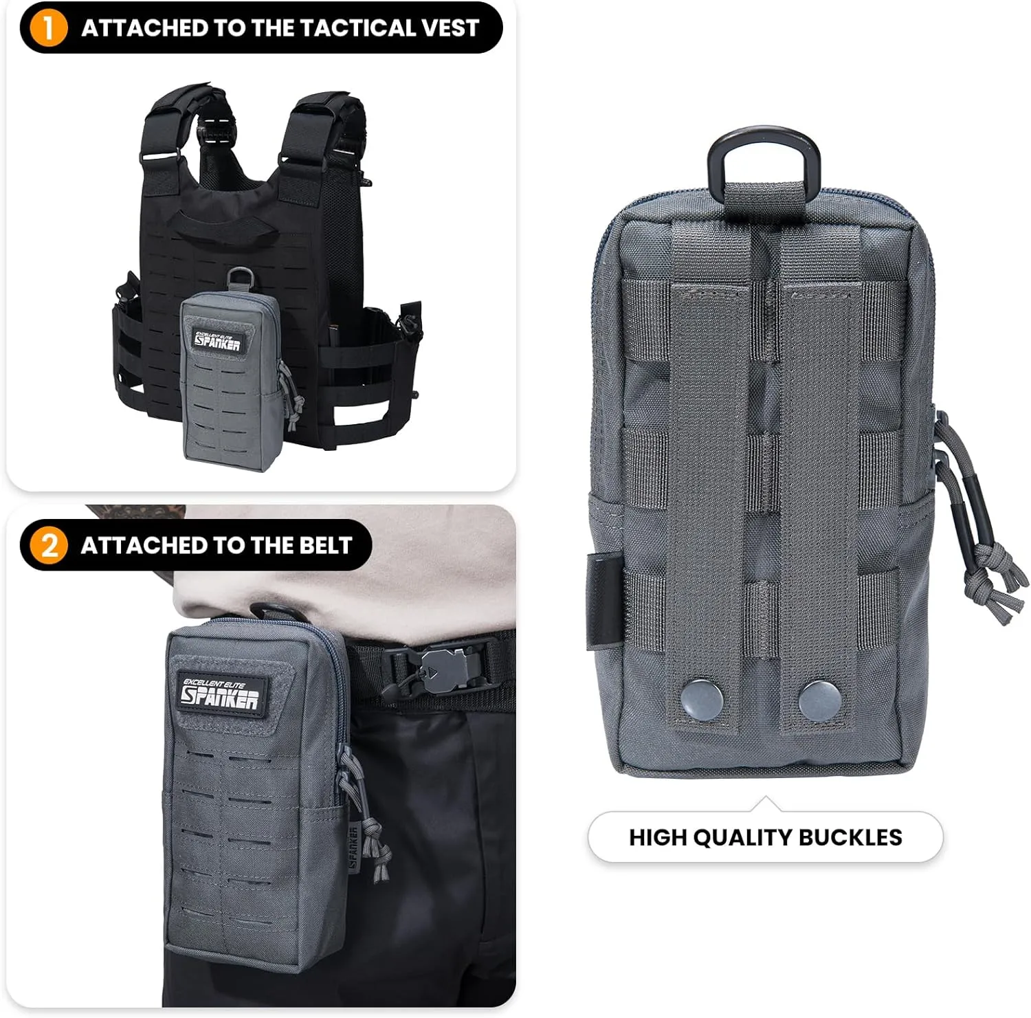 EXCELLENT ELITE SPANKER Tactical MOLLE Pouch EDC Utility Pouches Gadget Organizer Phone Holder Waist Bag Tool Pouch