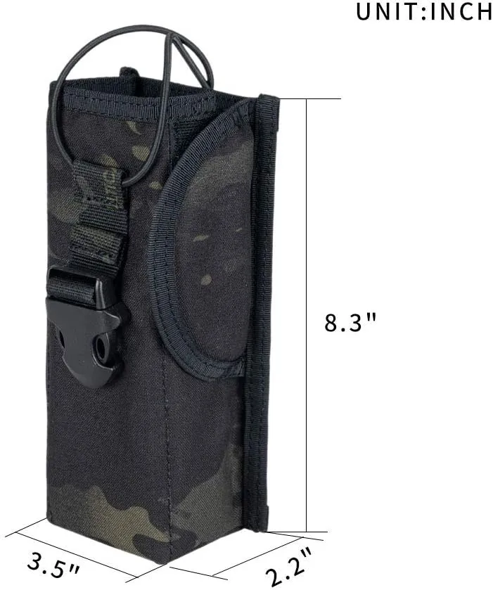 EXCELLENT ELITE SPANKER Tactical Universal Radio Holster Pouch Holder Case Bag Molle Adjustable Military Walkie Talkie Holder