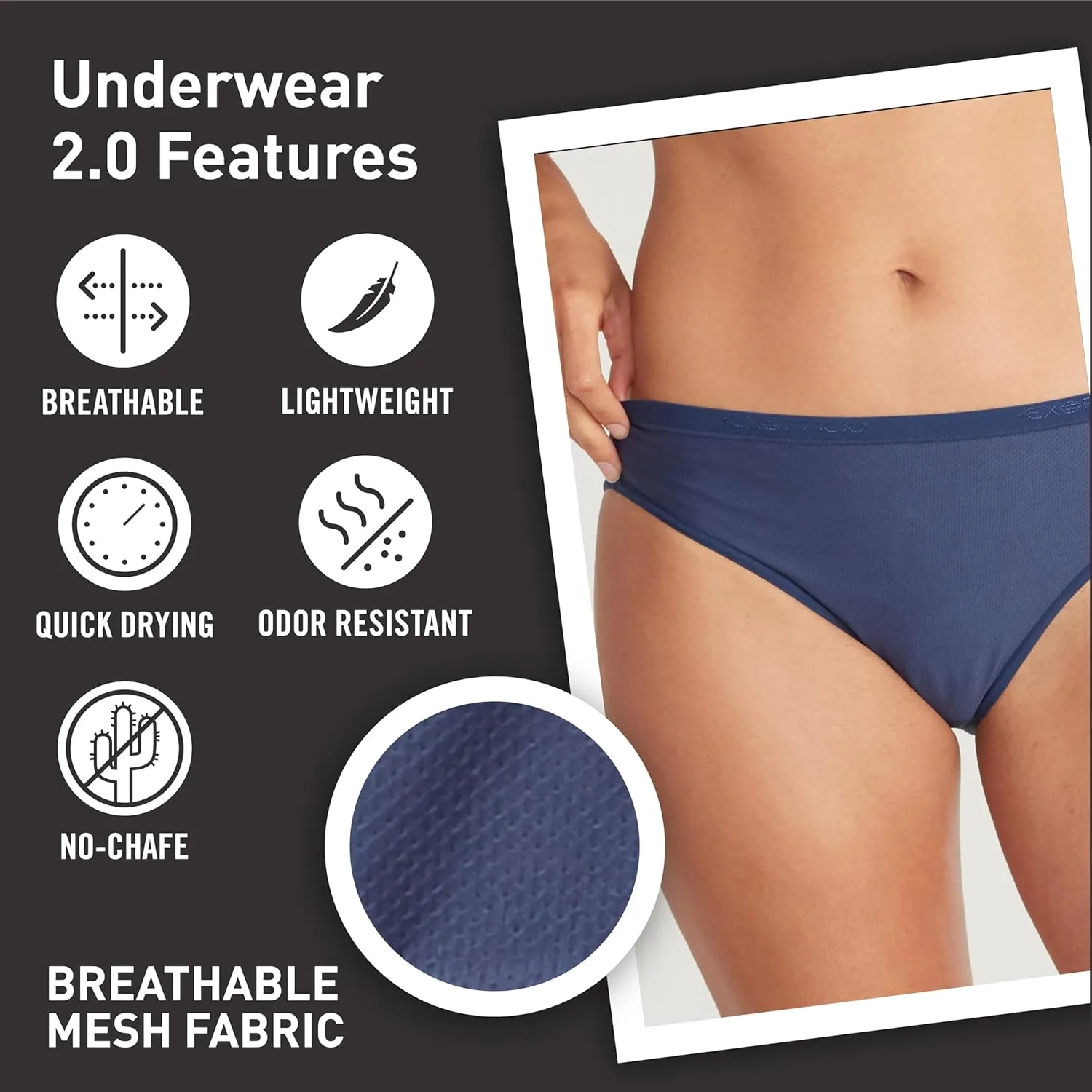 ExOfficio Women's Give-N-Go 2.0 Bikini Brief (2 Pack)