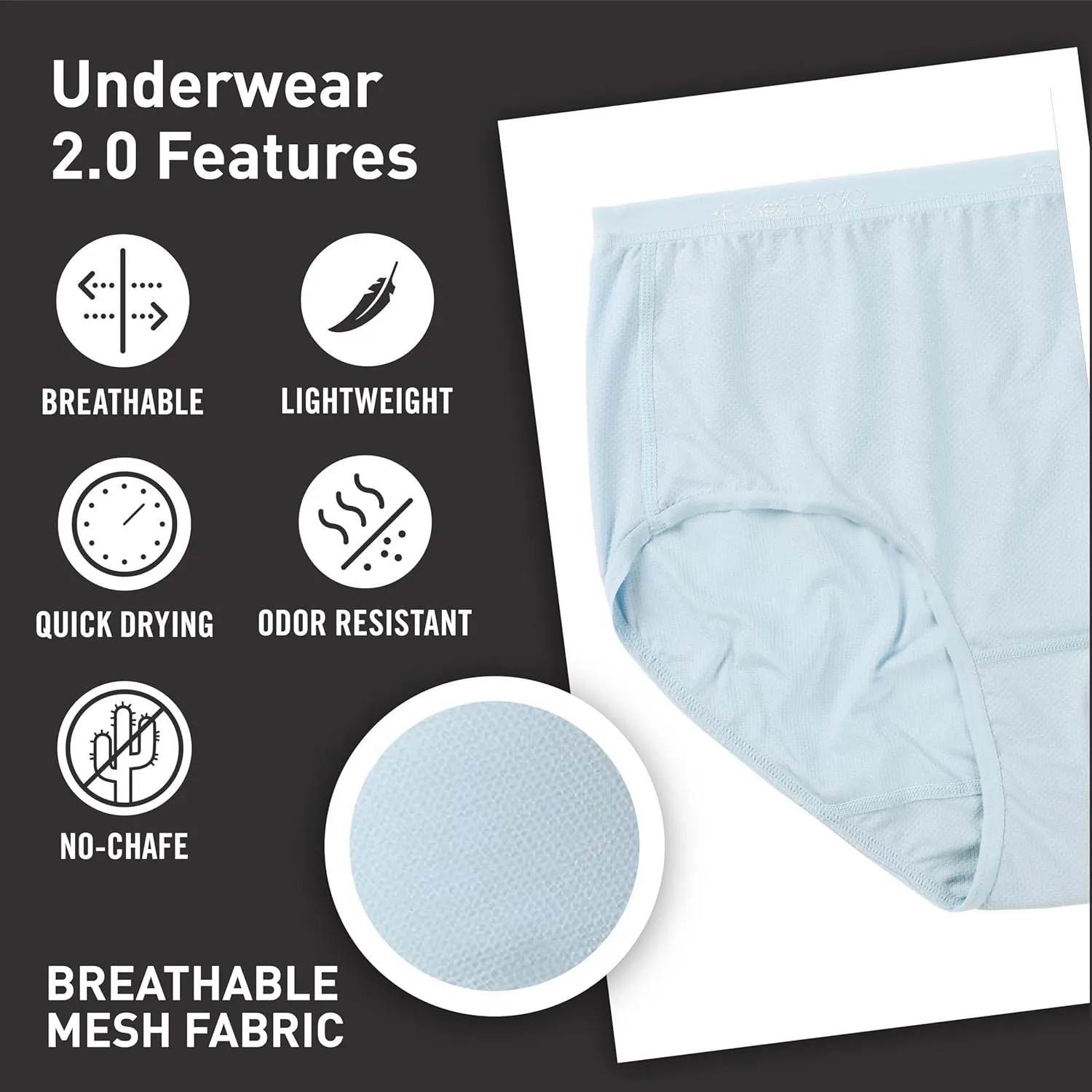 ExOfficio Women's Give-N-Go 2.0 Full Cut Brief - Breathable Durable Easy Care Travel Underwear